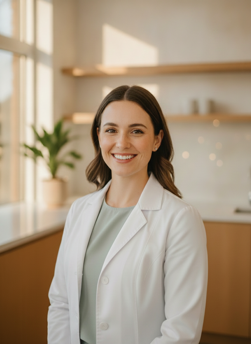 A confident dentist in a bright modern practice